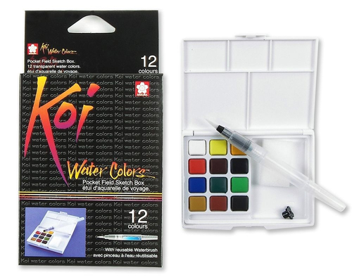 Sakura Koi Pocket Field Sketch Farby akwarel 12kol-127568