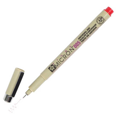 Sakura Pigma 005 Micron Cienkopis 19 Red 0,2mm-66010
