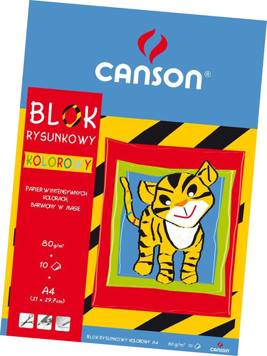 Blok Rysunkowy Kolorowy A4 Canson 10 arkuszy-129975