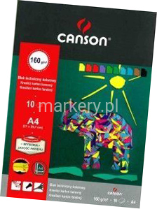 Blok Techniczny Canson A4 Kolor 160g 10ark słoń-129979