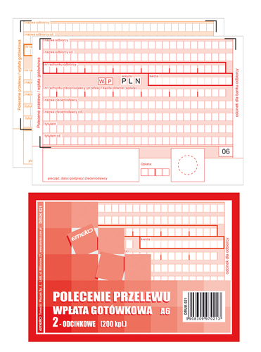 Druk Polecenie Przelew PP (selektywne)A6 1+1-128985