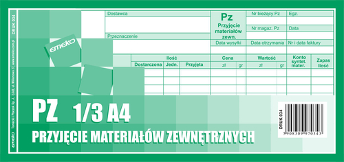 Druk Przyjęcie Zewnętrzne PZ 1/3 A4 -128991