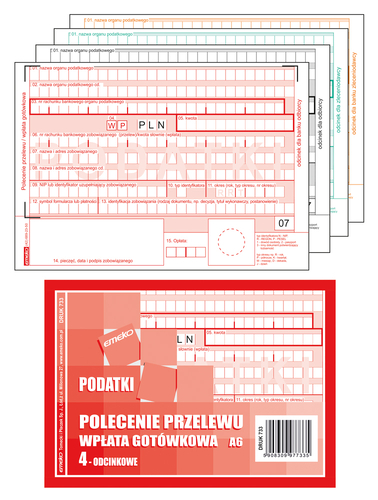 Druk Polecenie przelew Podatki PPP A6 1+3-129038