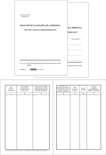 Druk Pracownicza książeczka zdrowia -129120