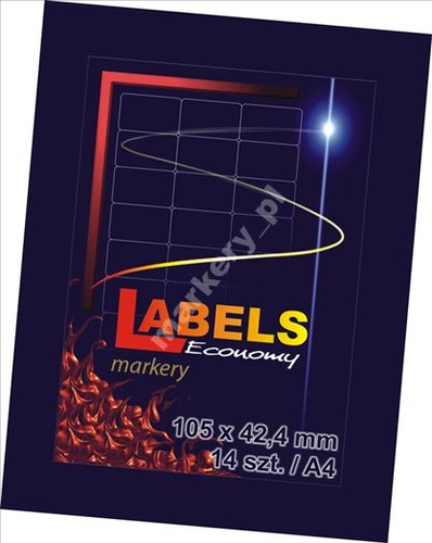 Etykiety Popularne białe 105x42,4/14szt (100)-31715