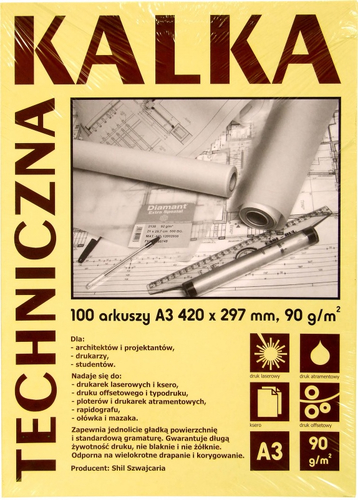 Koh-I-Noor Kalka Techniczna A3 90 g/m2 100ark-115445