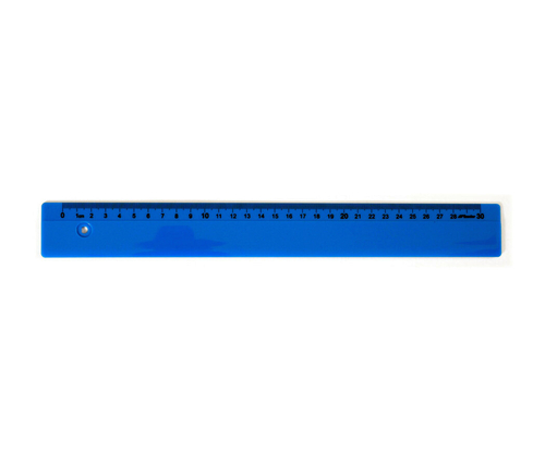 Leniar Linijka kolorowa 30cm niebieski plastil-142871