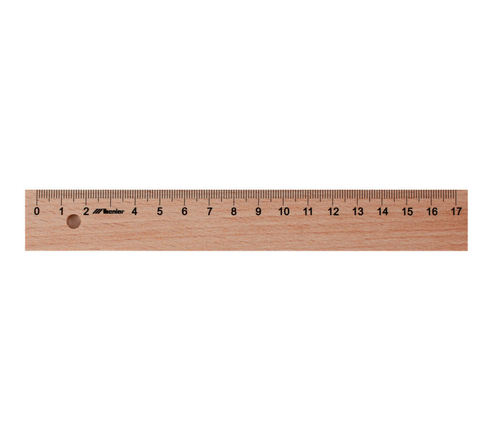 Leniar Linijka Drewniana 17cm wkładka metalowa-142916