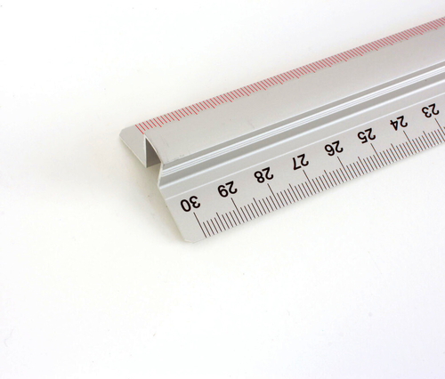 Leniar Linijka 2 skale 30cm Metal-143034