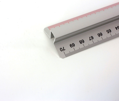 Leniar Linijka 2 skale 70cm Metal-143044