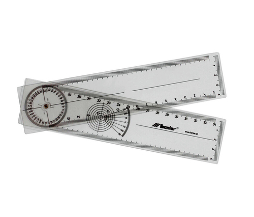 Leniar Goniometr 20cm 360 stopni plastik-143540
