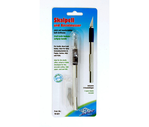 Leniar Skalpel z gumowym uchyt + 3 zapasowe ostrza-143574