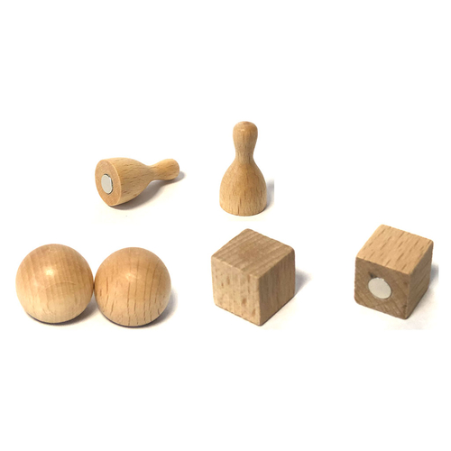 Leniar Magnesy Kulka, Kostka, Pionek zest 8 szt-130398