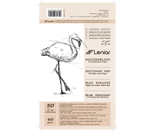 Leniar Blok szkicowy z eko papierem A5/50k-143719