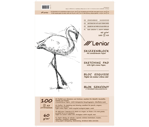 Leniar Blok szkicowy z eko papierem A3/100k-143721