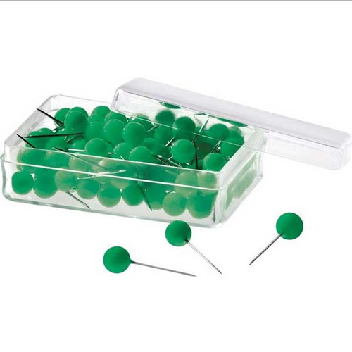 Pinezki magnetoplan 6 x 17mm zielone 100 szt-140472