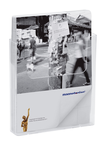 Prezenter akrylowy 1/3 A4 109 x 205 x 81 mm-45126