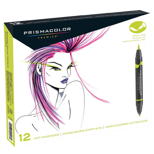 Prismacolor Art Marker Brush/F 12 kol Primary-131561