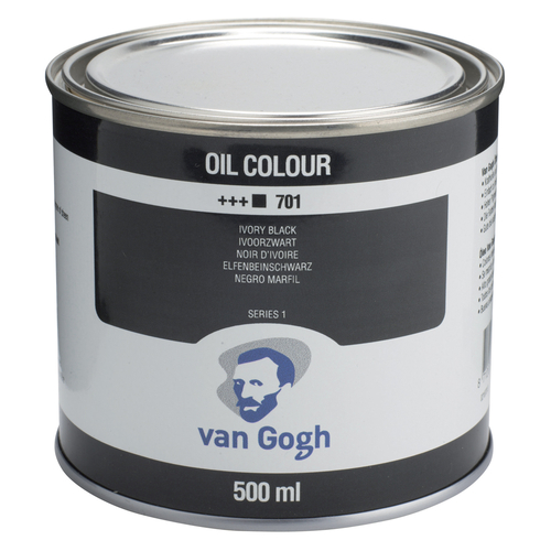 Talens Van Gogh farba olejna 500ml 701 Ivory Black-97292