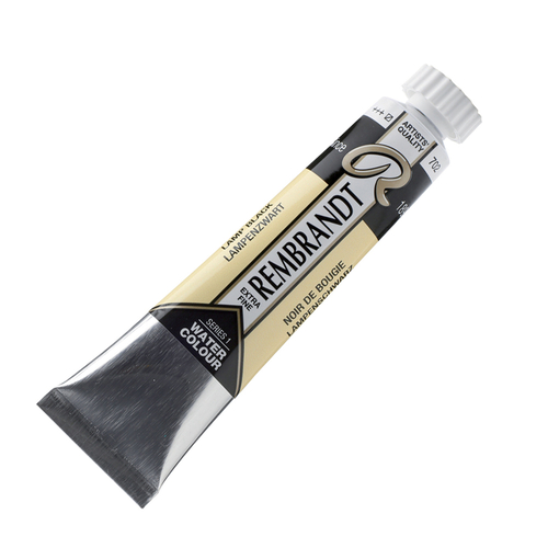 Talens Rembrandt farba Water 20ml 702 lamp black-110779