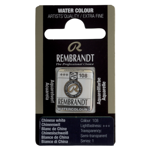 Talens Rembrandt farba Water Half Pan 108 ch white-110903