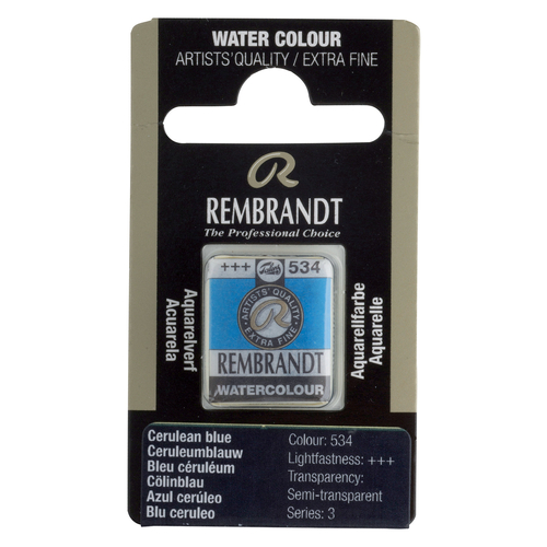 Talens Rembrandt farba Water Half Pan 534 cel blue-110958
