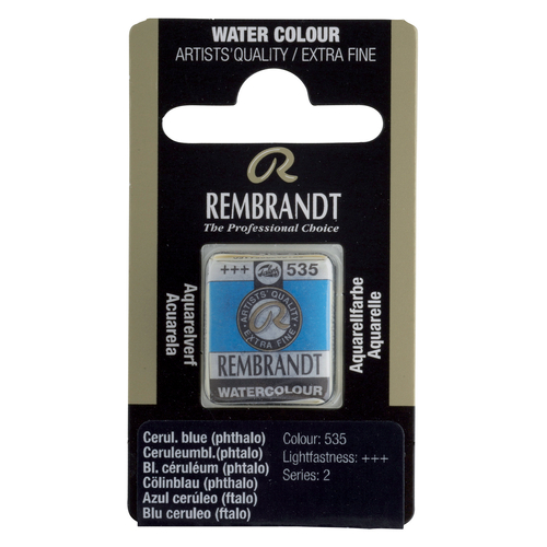 Talens Rembrandt farba Water Half Pan 535 c blue p-110959