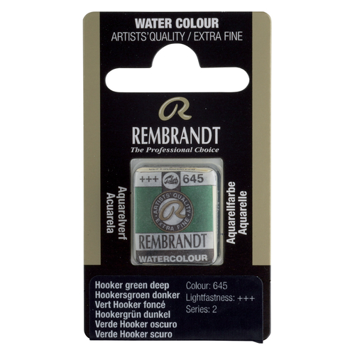 Talens Rembrandt farba Water Half Pan 645 hop gree-110975