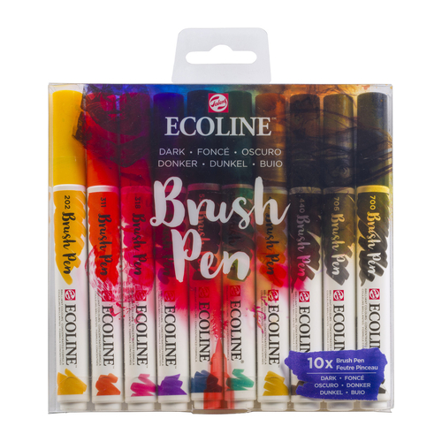 Ecoline Brush Pen Set 10 Dark-139793