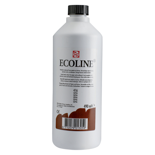Talens Ecoline farba akwarel płyn 490ml 416 sepia-113359