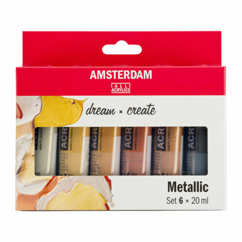 Talens Amsterdam Standard Farby Metalics 6x20ml-140152