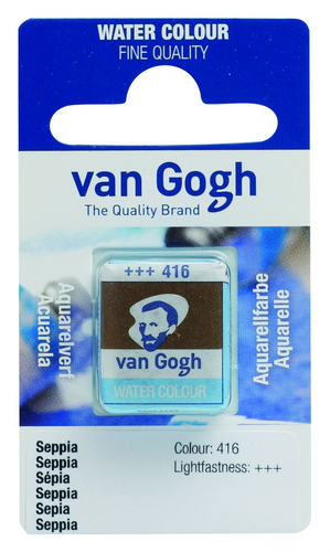 Talens Van Gogh Aquarel Farba kostki 416 Sepia-70501