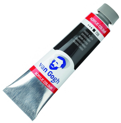 Talens Van Gogh Acryl Farba 150ml 735 OxideBlack-70931