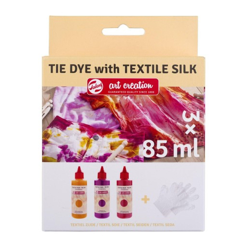 Zestaw farb do tkanin Tie Dye Pink 3x85ml, TALENS-141185