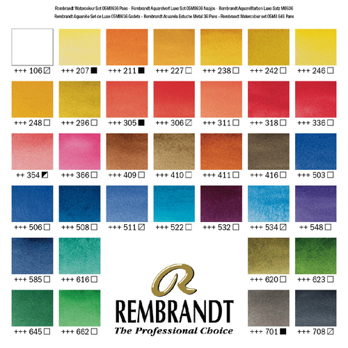Rembrandt Watercolour set 05M8 648 Pans-137306