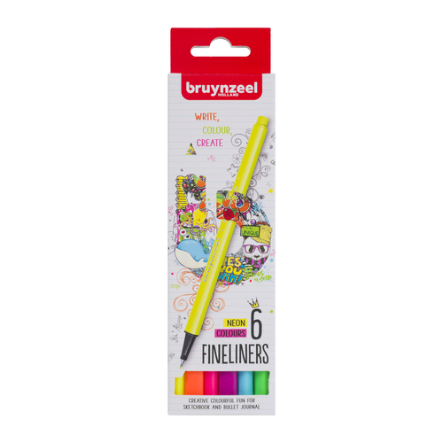 bruynzeel Fineliner Neon 6 -139735