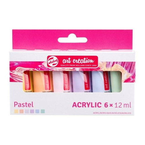 Farby akrylowe 6x12ml Pastel Art Creation Talens-141272