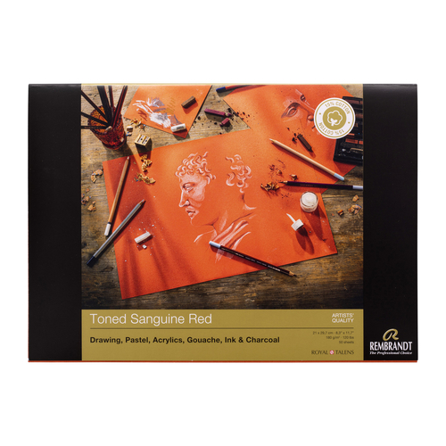 Blok do pasteli Rembrandt A4 50a Sanguine Red-139995