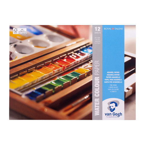VG Watercolour Paper 18X24 30 0g 12 pages-137773