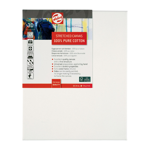 Talens Stretched Canvas Cotton 3D 24 x 30 cm-137802