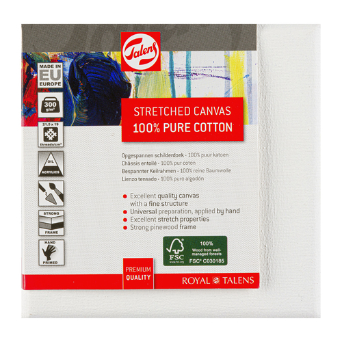 Talens Stretched Canvas Cotton 10 x 10 cm-137820