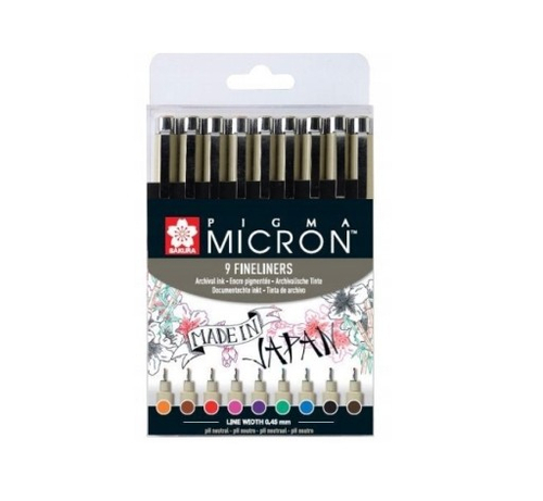 Cienkopis Pigma Micron Kolor.9 sztuk-141432