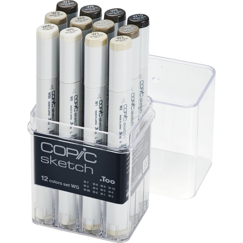 COPIC Sketch Ciepłe Szarości Markery 12 szt-144395