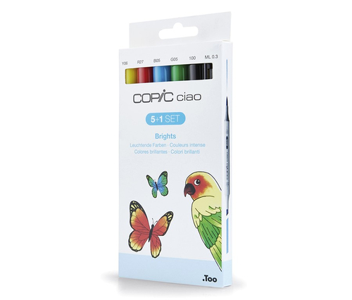 COPIC Ciao Markery Zestaw 5+1 Kolory Świetliste  -144249