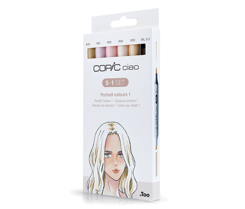 COPIC Ciao Markery Kolory Skóry Zestaw 5+1 -144133