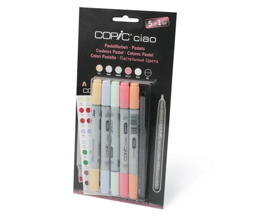 COPIC Ciao Markery Zestaw 5+1 Kolory Pastelowe -144105