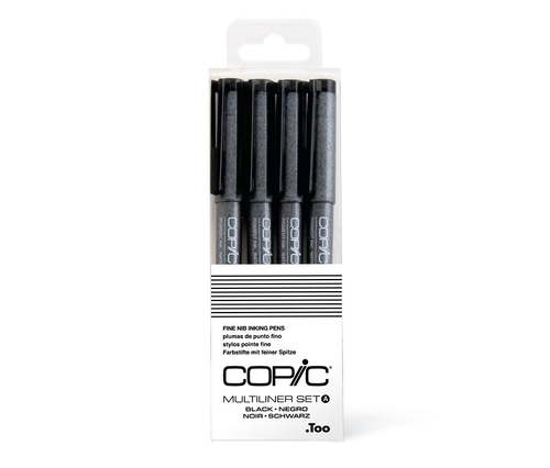 COPIC Multiliner Cienkopis 0.5,0.3,0.1,0.05 czerń-144239