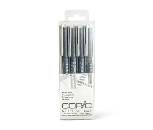 COPIC Multiliner Cienkopis 0.5,0.3,0.1,0.05Cgrey-144149