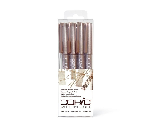 COPIC Multiliner Cienkopis 0.5,0.3,0.1,0.05 brown-144301