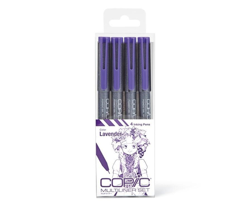 COPIC Multiliner zestaw 4 grubości, lawendowy-144275